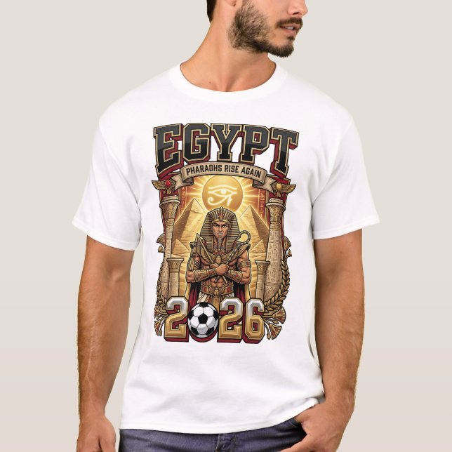 Camiseta Personalizada de Futebol para Fã do Egito (Frente)