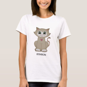Camiseta Personalizada de Gatinho Fofo