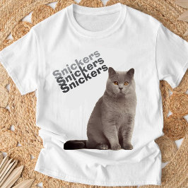 Camiseta Personalizada de Gato British Shorthair "