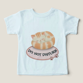Camiseta Personalizada de Gato Dormindo para Crian
