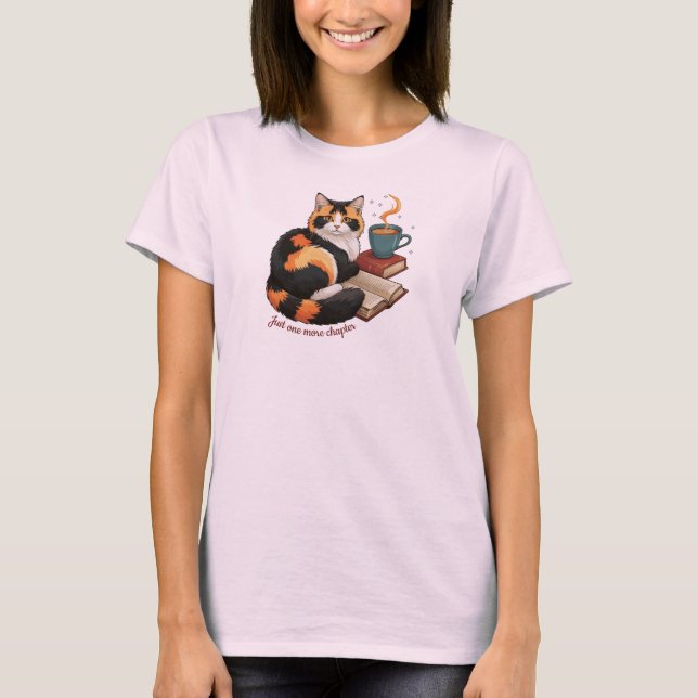 Camiseta Personalizada de Gato "Mais Um Capítulo" (Frente)