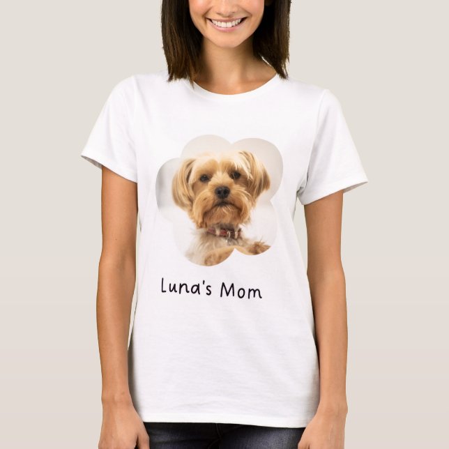 Camiseta Personalizada de Mãe de Cachorro com Foto (Frente)