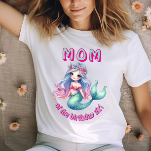 Camiseta personalizada de mãe de menina de anivers