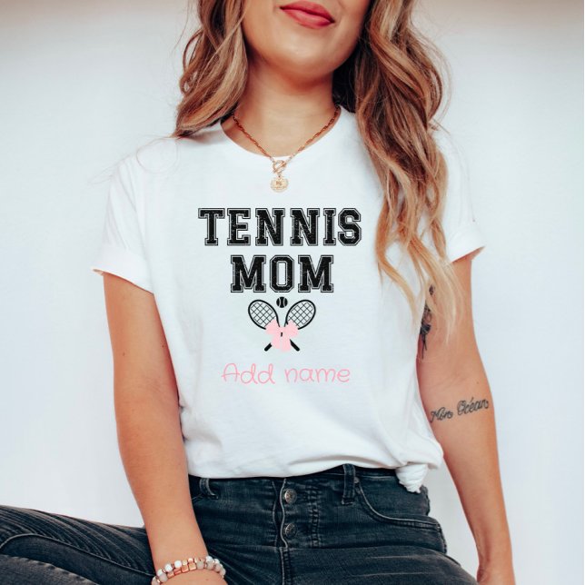 Camiseta Personalizada de Mãe de Tenista com Laço  (Criador carregado)