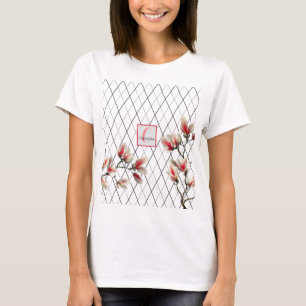 Camiseta personalizada de mulher monograma