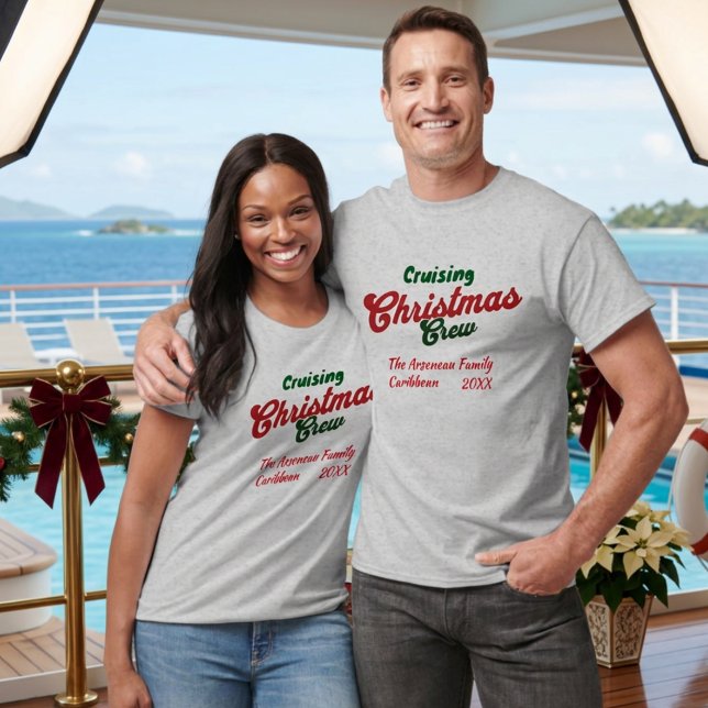 Camiseta Personalizada de Natal Alegre Cruising (Criador carregado)