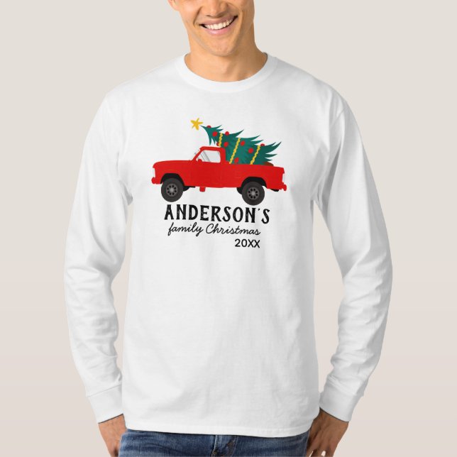 Camiseta Personalizada de Natal da Família (Frente)
