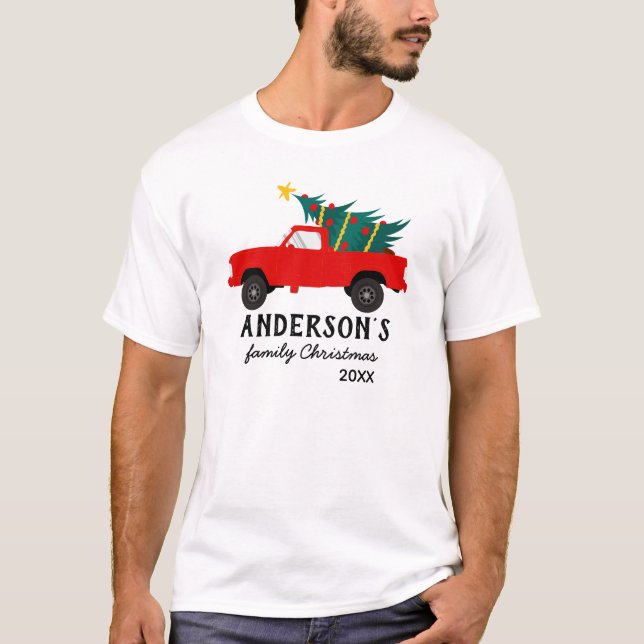Camiseta Personalizada de Natal da Família (Frente)