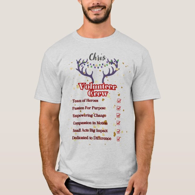 Camiseta Personalizada de Natal da Tripulação Volu (Frente)