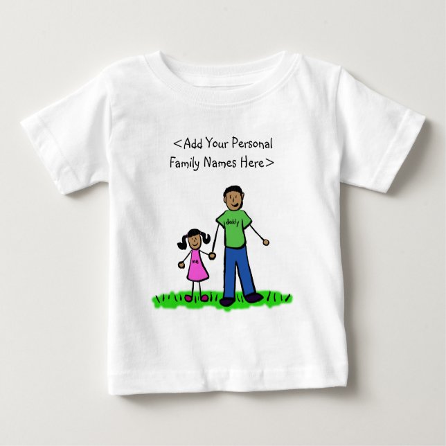 Camiseta Personalizada de Pai e Arte Filha (Frente)