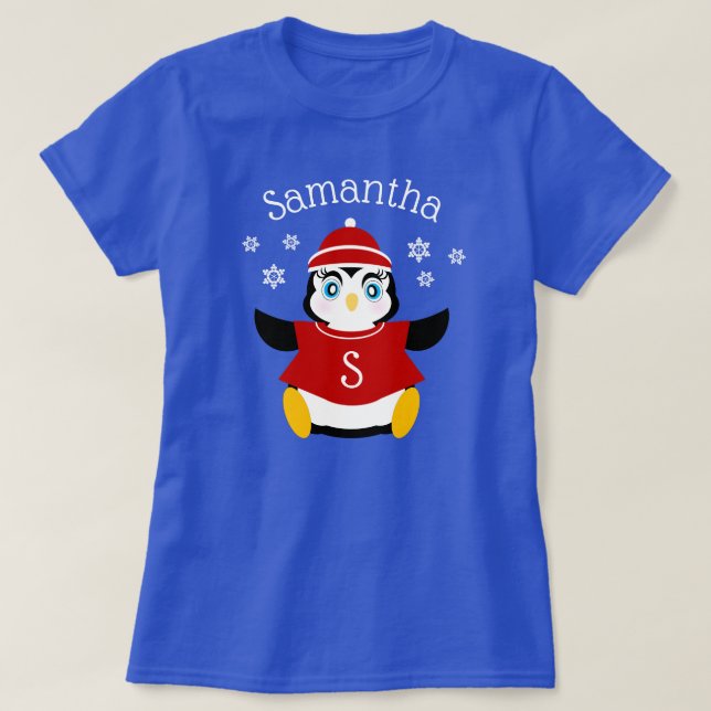 Camiseta Personalizada de Pinguim (Frente do Design)