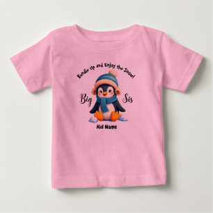 Camiseta Personalizada de Pinguim Bebê para Invern