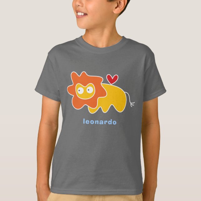 Camiseta Personalizada de Presente do Leãozinho de (Frente)