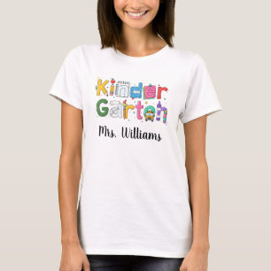 Camiseta Personalizada de Professora de Jardim de 