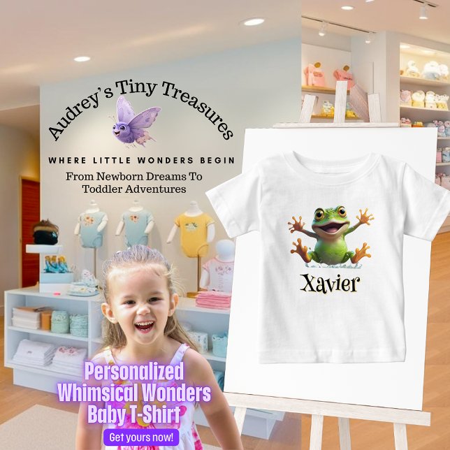 Camiseta Personalizada de Sapo para Bebê (Criador carregado)