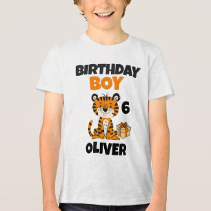 Camiseta Personalizada de Tigre para Menino no Ani