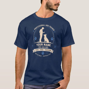 Camiseta Personalizada de Treinador de Cães com No