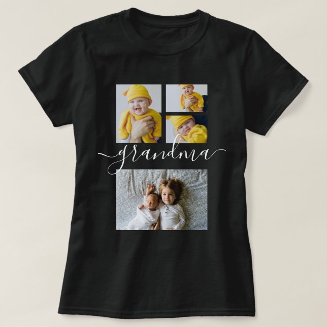 Camiseta Personalizada De Uma Colagem De Fotografias De Tip (Frente do Design)