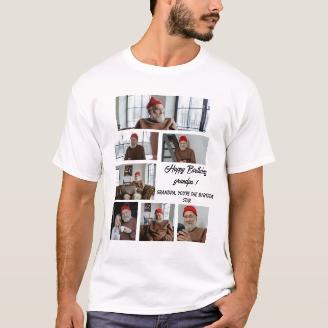 Camiseta Personalizada De Uma Colagem De Fotos Da Família (Frente)