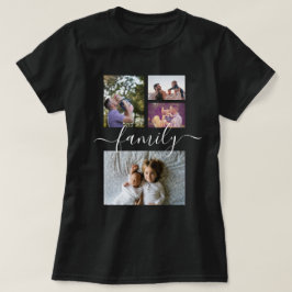 Camiseta Personalizada De Uma Colagem De Fotos Da Família