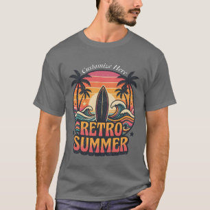 Camiseta Personalizada de Verão Surf Retro Perso