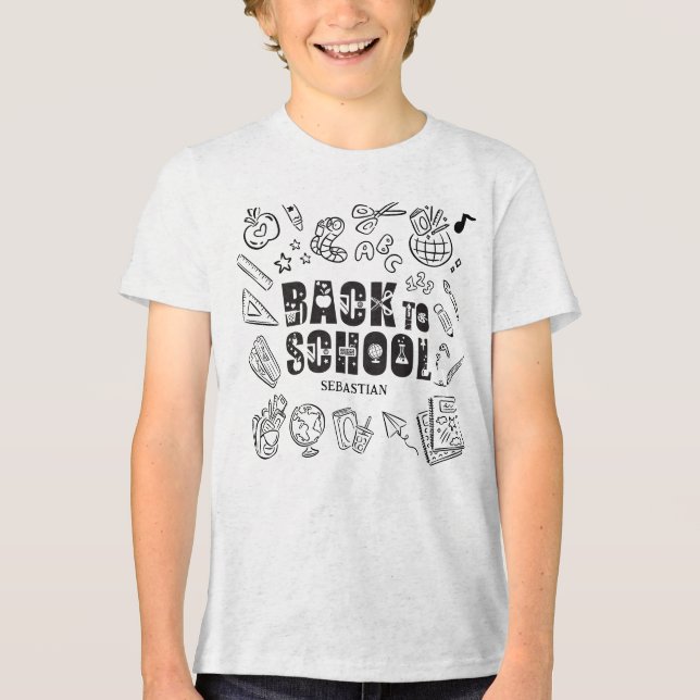Camiseta Personalizada de Volta à Escola para Meni (Frente)