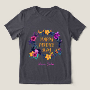 Camiseta Personalizada Dia das Mães Floral Elegant