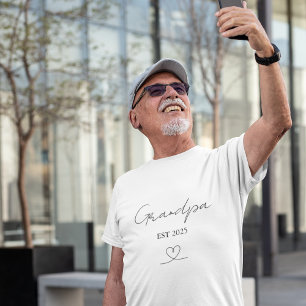 Camiseta Personalizada do Avô Ano de EST