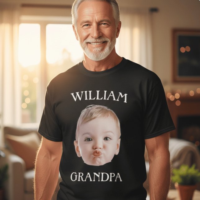 Camiseta Personalizada do Avô com Foto Customizada (Criador carregado)