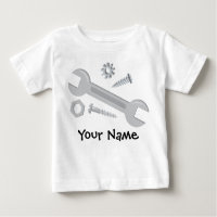 Camiseta personalizada do bebê da chave das