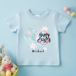 Camiseta Personalizada do Coelho Azul da Páscoa