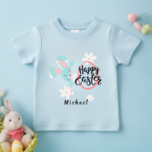 Camiseta Personalizada do Coelho Azul da Páscoa