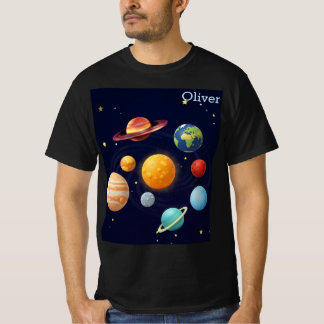 Camiseta Personalizada do Espaço Exterior do Siste