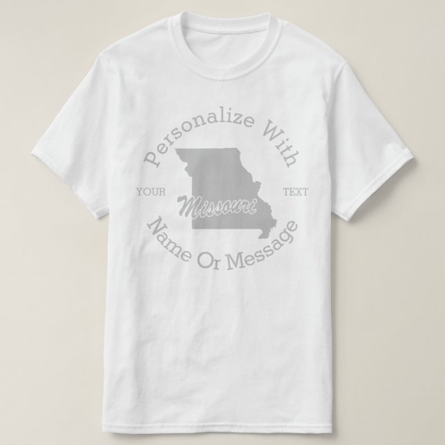 Camiseta PERSONALIZADA Do Estado De Missouri (Frente do Design)