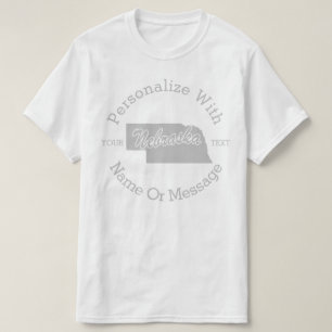 Camiseta PERSONALIZADA Do Estado De Nebraska