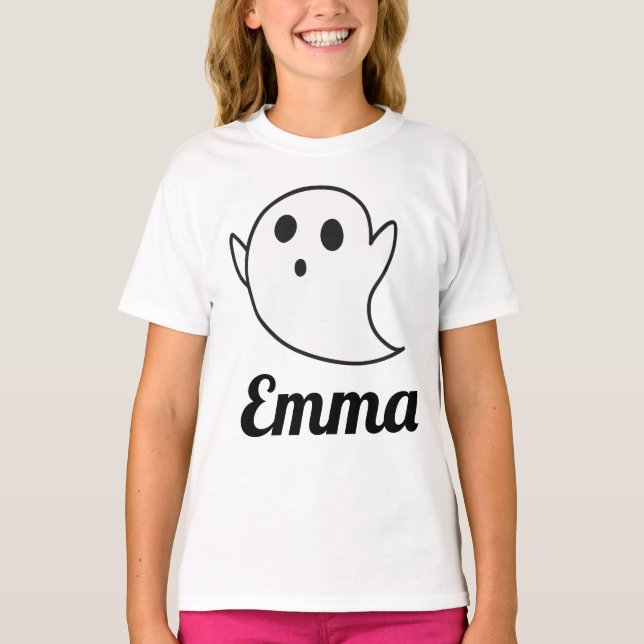 Camiseta personalizada do Fantasma Branco de Hallo (Frente)