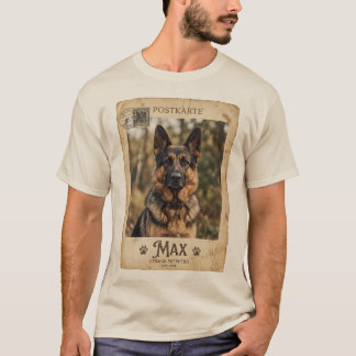 Camiseta Personalizada do Pastor Alemão Vintage |