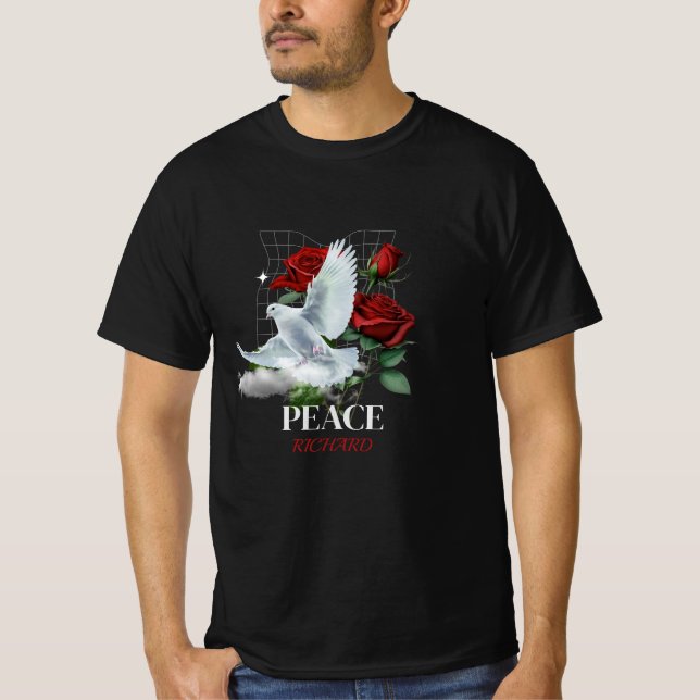 Camiseta Personalizada Dove Rose com Nome (Frente)