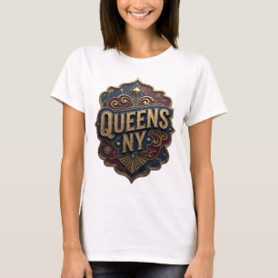 Camiseta Personalizada Dynamic Gold QUEENS NY