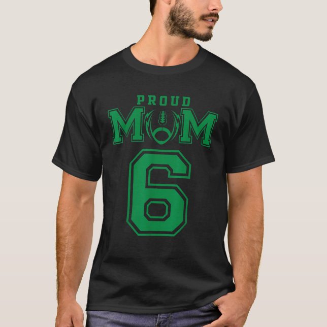 Camiseta Personalizada e Orgulhosa Mãe Número 6 G Personali (Frente)