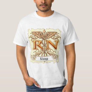 Camiseta personalizada Enfermeiro rico Caduceus RN