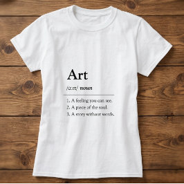 Camiseta Personalizada Estilo Dicionário de Arte
