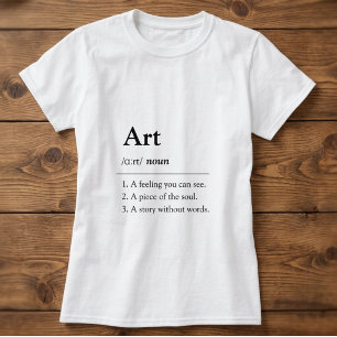 Camiseta Personalizada Estilo Dicionário de Arte