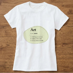 Camiseta Personalizada Estilo Dicionário de Arte