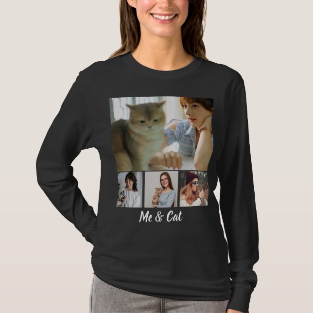 Camiseta Personalizada Eu & Amante de Gato (Frente)