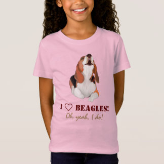 Camiseta Personalizada Eu Amo Beagles Uivando