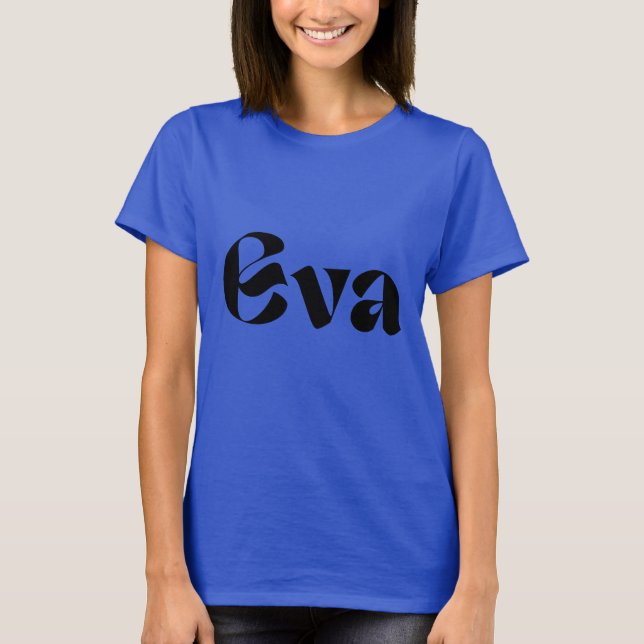Camiseta personalizada "EVA" da garota impressa (Frente)