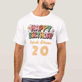 Camiseta Personalizada Feliz Aniversário com Nome 