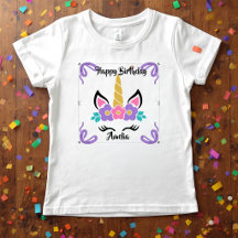 Camiseta Personalizada Feliz Aniversário Unicórnio