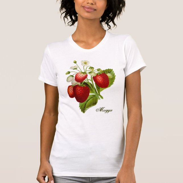 Camiseta Personalizada Feminina Tema Morango (Frente)